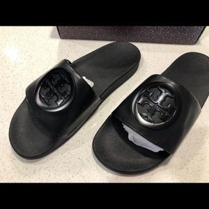 Tory Burch Lina Slide - Nurth Nappa Black Size 11